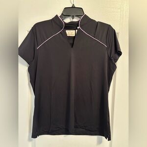 EP Pro Black Women's Top With Purple Piping, Golf Sporty, Large NWT